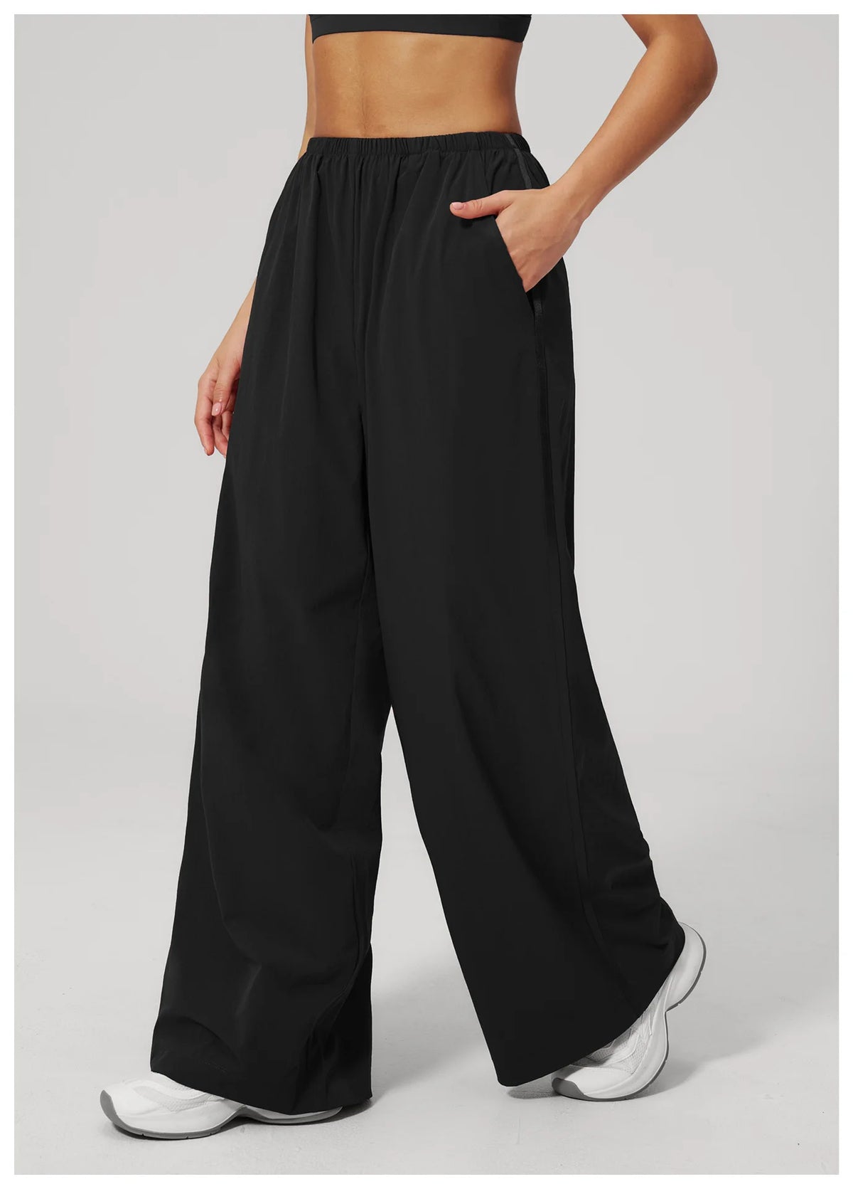 High-Waisted Wide-Leg Gym Leggings