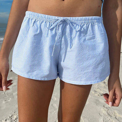 Casual Striped Wide-Leg Shorts