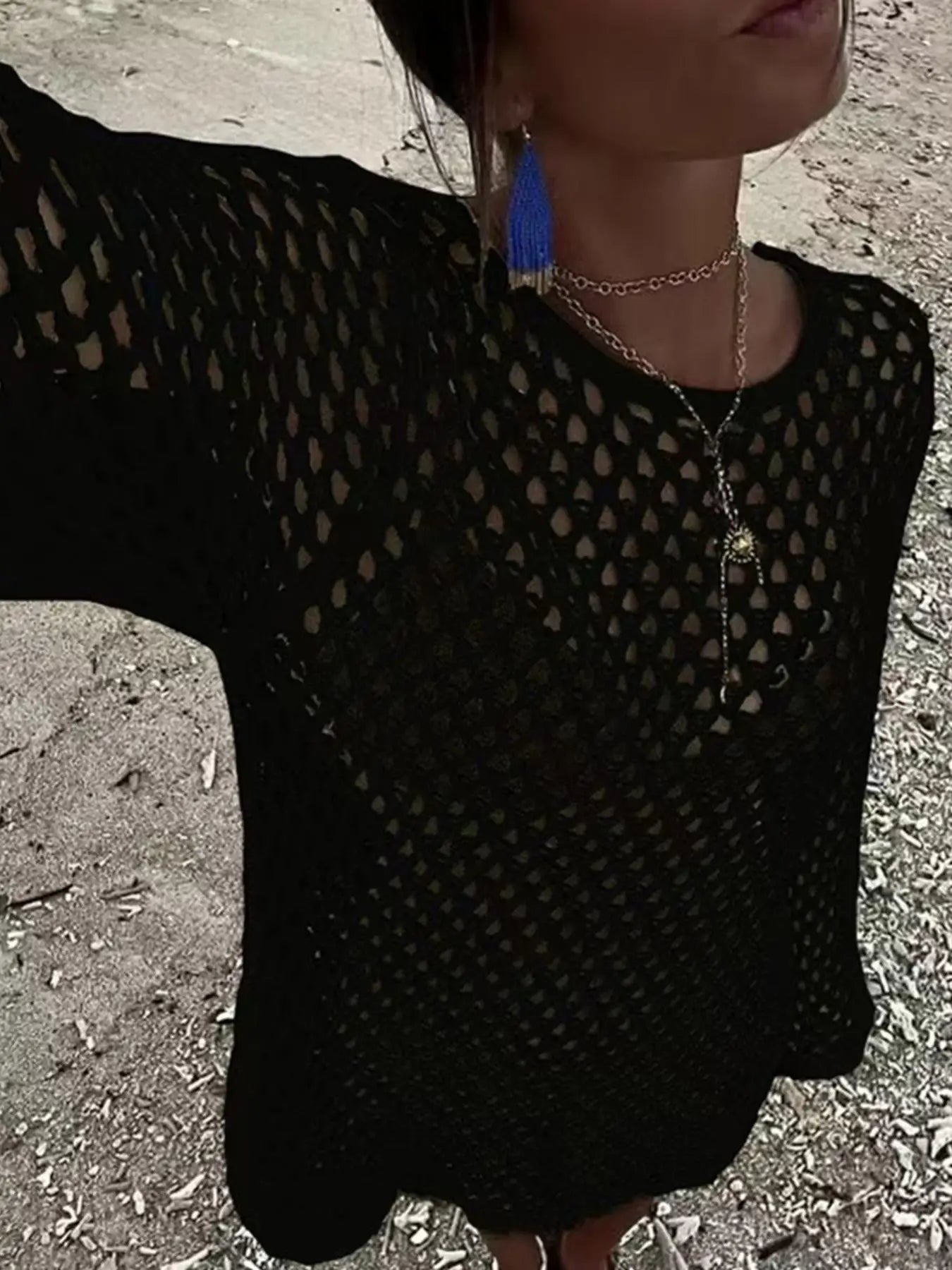 Hollow Out Bikini Cover-Up