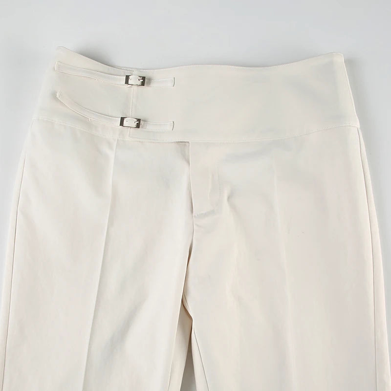Low-Rise Straight Trousers