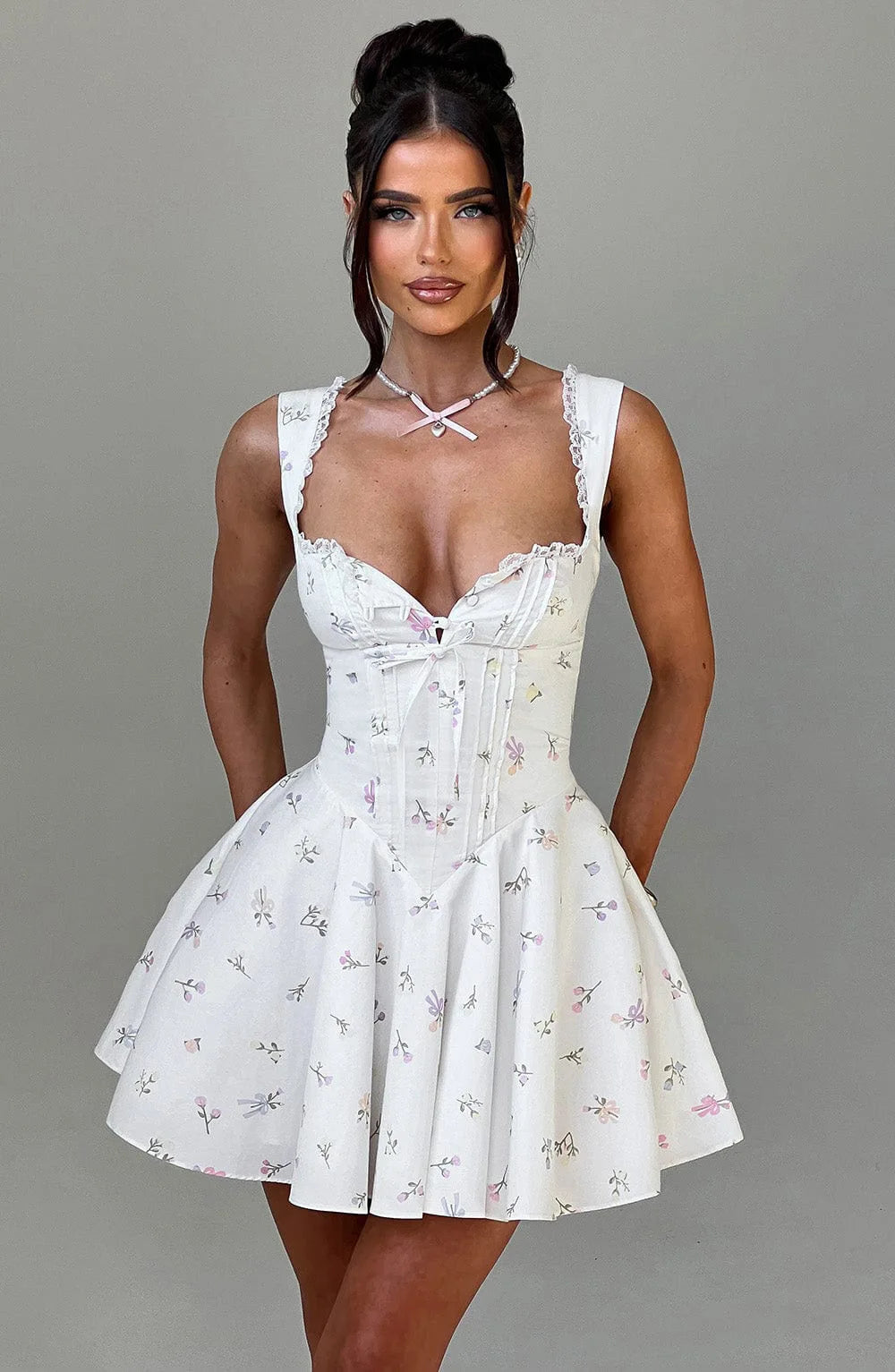 Lace Corset Mini Dress