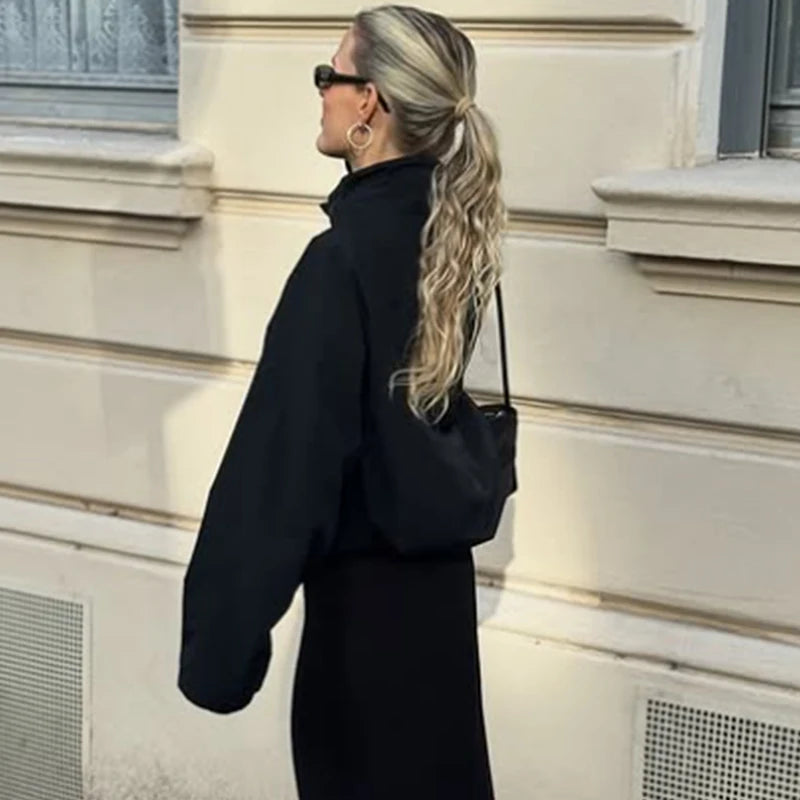 Cropped Hybrid Windbreaker Jacket