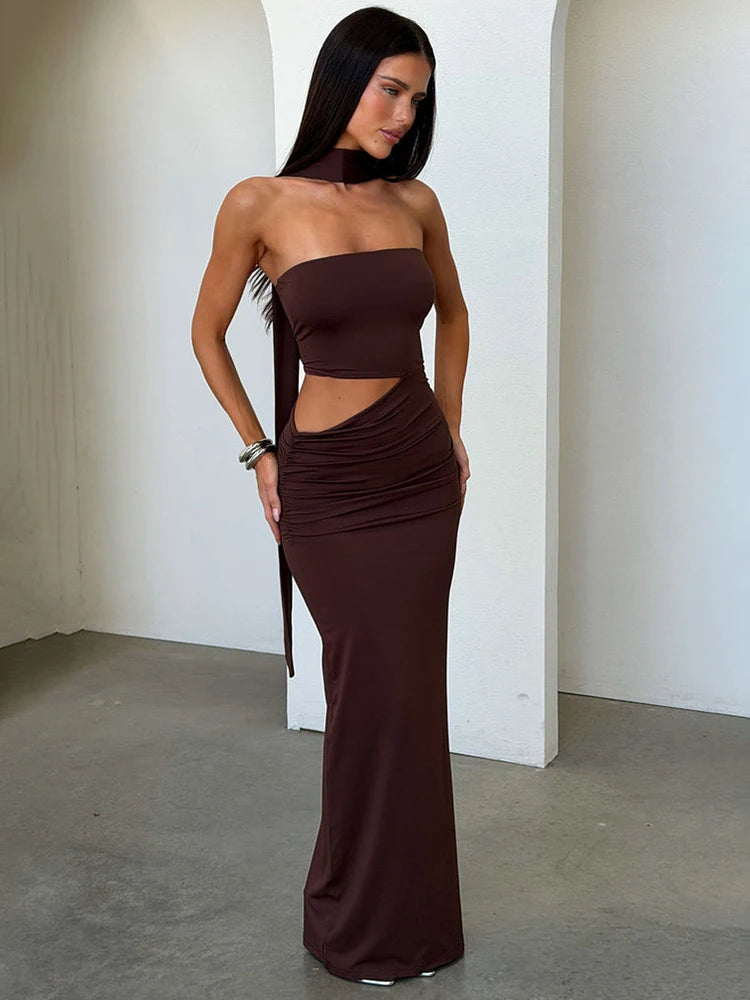 Halter Neck Maxi Dress