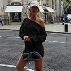 Long-Sleeve Slim Mini Dress