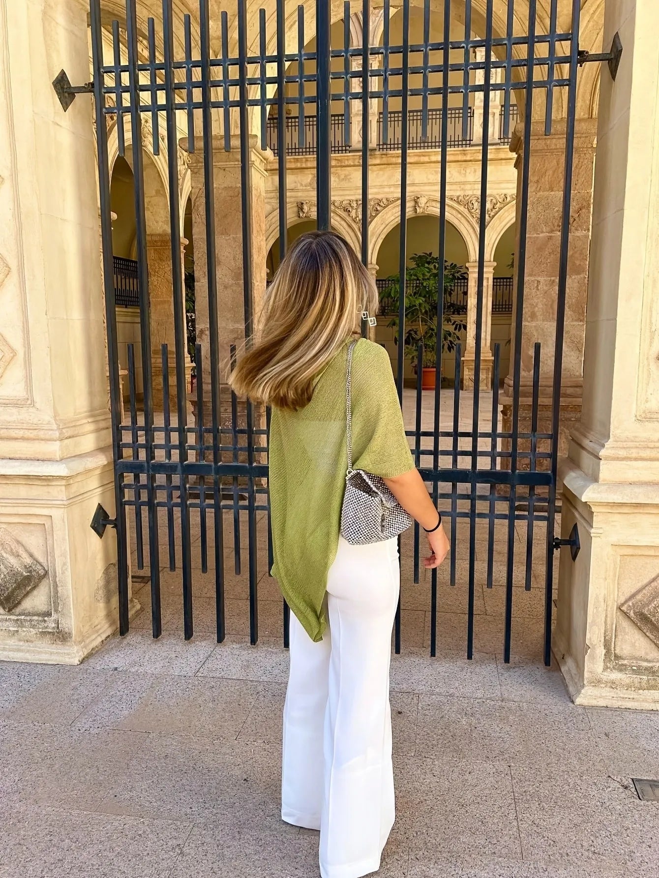 Knitted Shawl Long Sleeve Top