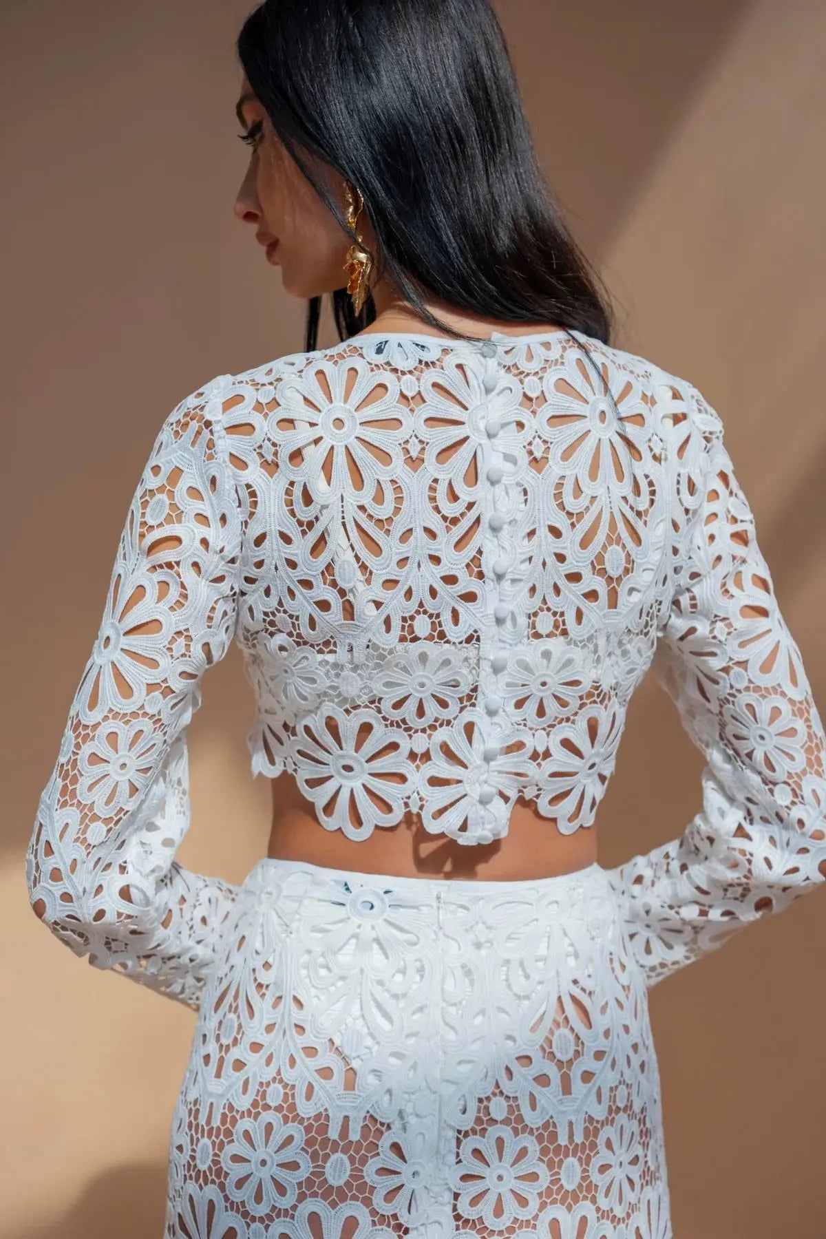Embroidery Hollow-Out Co-Ord